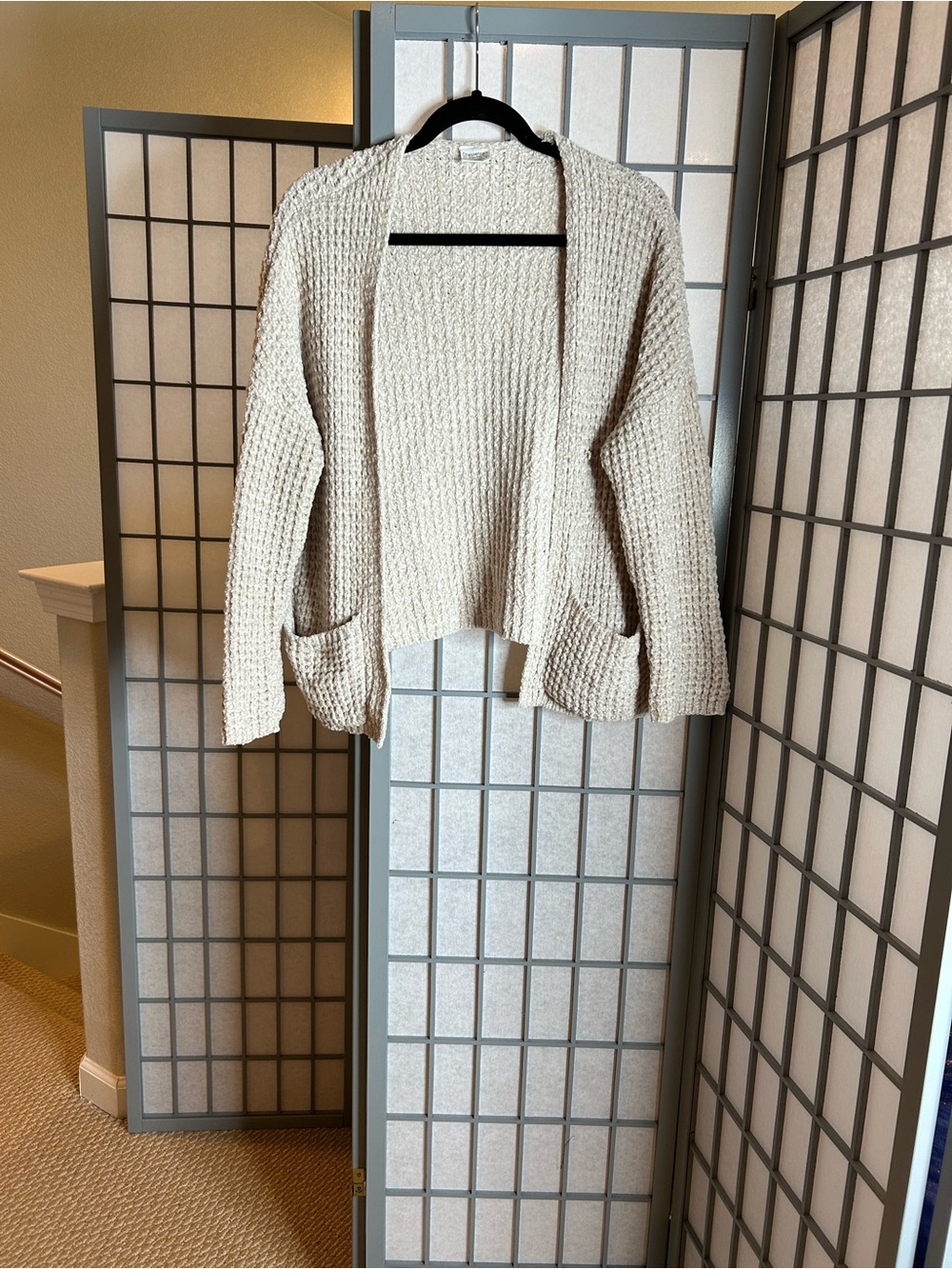 Tilly’s Full Tilt Cream Open-Front Chunky Knit Cardigan